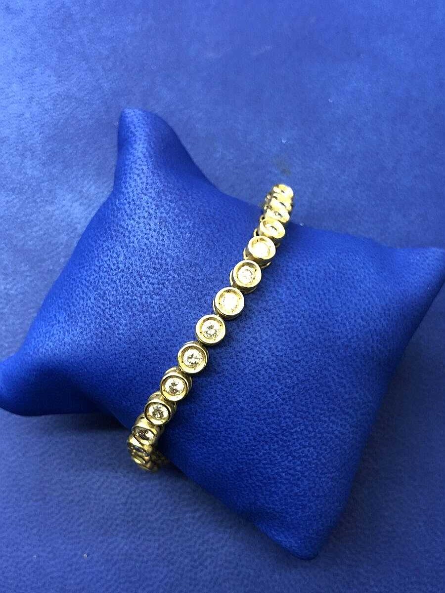 Pulsera Con Brillantes 6,25 Cts Montado En Oro Amarillo De Ley 18Kts | Joyería Finarte New