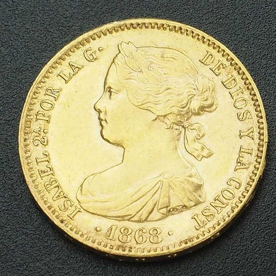 Moneda De 10 Escudos De Isabel Ii. A O 1868. Oro. | Joyería Finarte Clearance