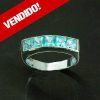 Sortija Con Topacios Azules. Montada En Oro Blanco De 18 Ktes. | Joyería Finarte Online