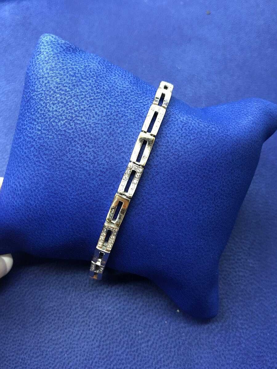 Pulsera Con Brillantes 0,65Cts Montado En Oro Blanco De Ley 18Kts | Joyería Finarte Online