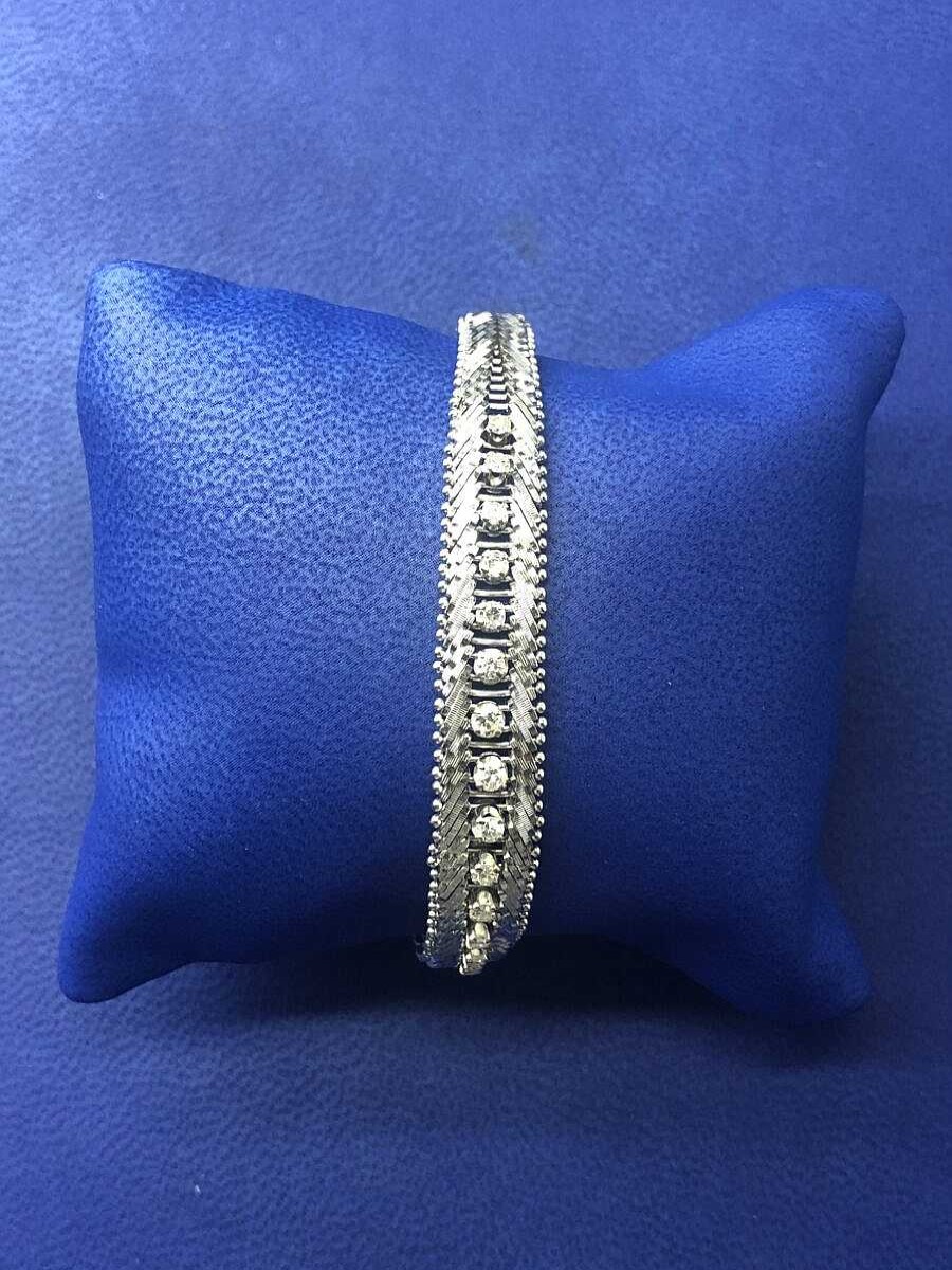 Pulsera Con Brillantes 0,50Cts Montada En Oro Blanco De Ley 18Kts | Joyería Finarte Wholesale