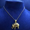 Cadena Con Colgante Elefante Y Piedras Montado En Oro Amarillo De Ley 18 Kts | Joyería Finarte Hot