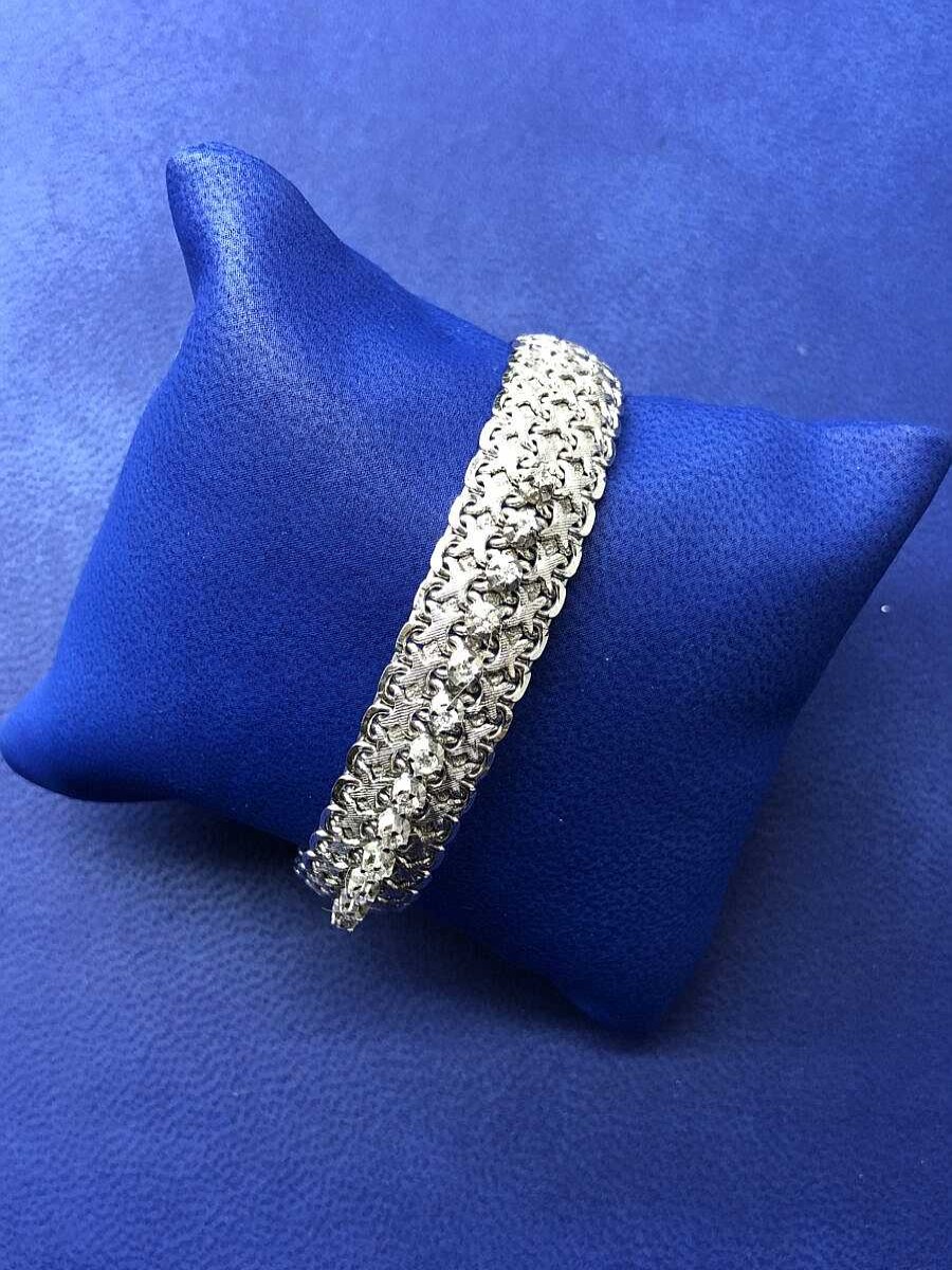 Pulsera Con Brillantes 0,65Cts Montado En Oro Blanco De Ley 18Kts | Joyería Finarte Hot