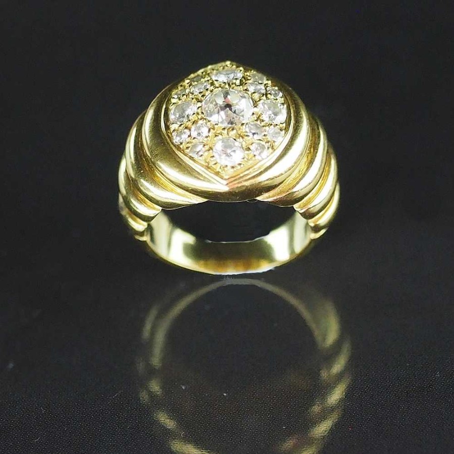 Sortija Cuajada De Diamantes. Montada En Oro De 18 Ktes. | Joyería Finarte Clearance