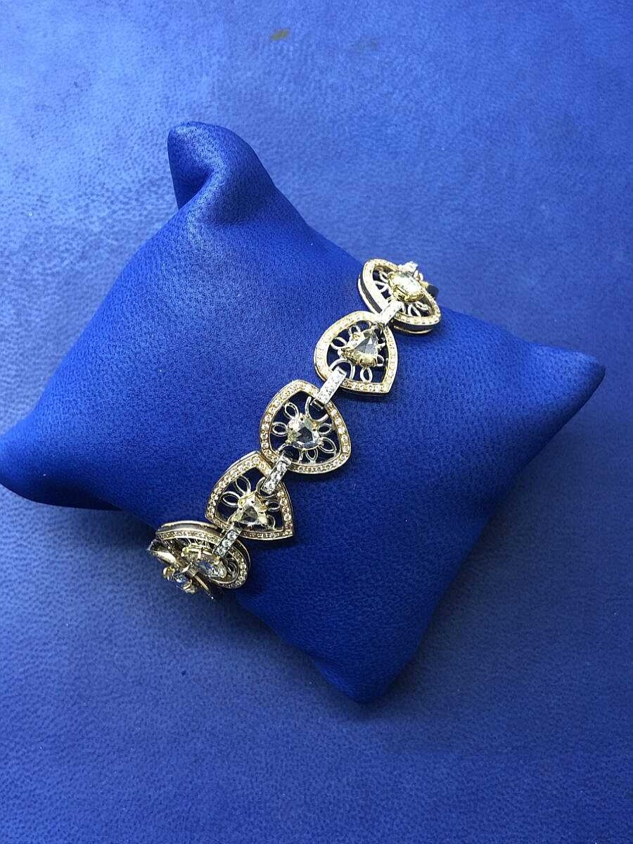 Pulsera Con Brillantes 6,15Cts Montado En Oro Bicolor De Ley 18Kts | Joyería Finarte Clearance