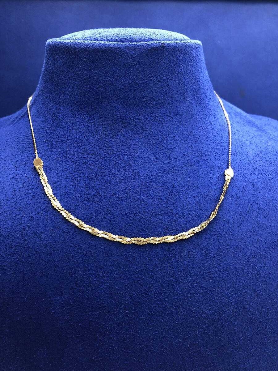 Gargantilla Con Centro Trenza Montado En Oro Amarillo De Ley 18Kts | Joyería Finarte Clearance